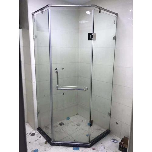 厂家直销批发钢化玻璃淋浴房酒店工程屏风钻石型隔断卫生间浴屏